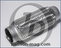 Гофра глушителя JD d46mm-190mm - с тройной оплеткой