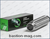 Гофра глушителя Tixona d50mm -280mm с внутренним металлорукавом